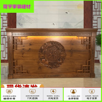 苏宁放心购实木复古茶楼收银台足疗保健养生会所前台接待台瑜伽酒店吧台简约新款