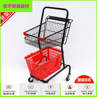 苏宁放心购商场超市购物车手推车 KTV酒吧便利店手推车双层购物车 成都包送简约新款
