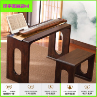 苏宁放心购仿古老榆木古琴桌共鸣古琴桌凳实木琴桌琴凳中式国学桌书法桌条案简约新款