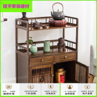 苏宁放心购移动小茶桌边几角几茶水柜实木客厅茶叶茶具收纳柜储物台置物架子简约新款
