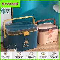 苏宁放心购药箱收纳盒塑料家用药品收纳箱 双层大容量收纳箱便携式急救箱简约新款