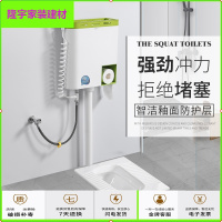 苏宁放心购蹲便器冲水箱整套装防臭蹲坑式便盆家用厕所陶瓷蹲厕盆便池简约新款