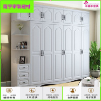 苏宁放心购欧式衣柜衣橱白色带顶柜边柜卧室衣柜家用实木质组装五六大衣柜简约新款
