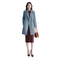 2018新款双面羊绒大衣女中长款韩版时尚修身小个子羊毛呢外套冬季大码反季