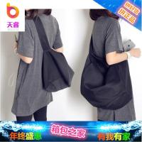 韩风ulzzang超酷立体斜挎包黑色简约运动旅游大包CUBE CROSS BAG