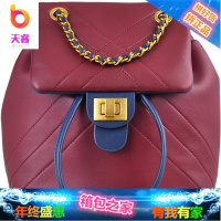 链条菱格小香风双肩包包女2018新款时尚女士背包单肩包女包