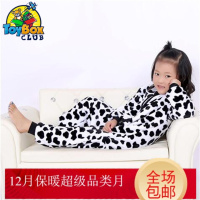 Hazy Beauty 2019儿童睡袋中大童冬款加厚法兰绒婴儿宝宝长袖双层连体衣防踢被邮