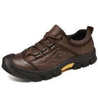 公牛欢腾2020男鞋户外休闲鞋真皮男士运动徒步鞋防水防滑软底登山鞋