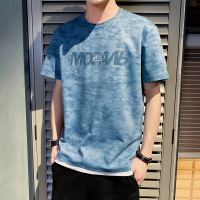 公牛欢腾男新款短袖T恤2020夏季休闲圆领纯棉透气打底衫潮流青年迷彩帅气衣服T