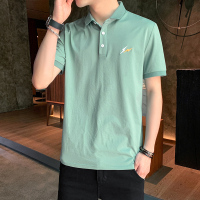 公牛欢腾短袖T恤男2020夏季潮流衬衫领翻领POLO衫修身休闲潮牌男士上衣服