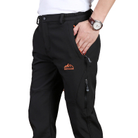 公牛欢腾2020秋冬季男士加绒加厚宽松工装裤男户外大码速干裤冲锋裤男长裤子潮