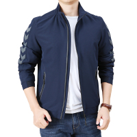 公牛欢腾2020秋季弹力速干外套男大码宽松夹克衫男户外运动立领茄克衫潮