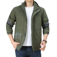 公牛欢腾男士大码宽松速干夹克男装2020秋季多袋工装户外冲锋男外套