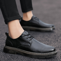 公牛欢腾2020皮鞋男英伦商务正装休闲潮鞋男士韩版潮流百搭冬季青年软底男鞋子