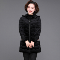 公牛欢腾2020妈妈冬装连帽外套洋气棉袄2020新款中年羽绒棉服40岁50中老年棉衣