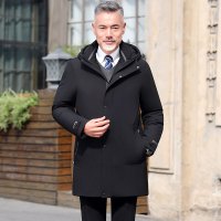 公牛欢腾2020中老年人棉衣男士爸爸冬装连帽外套加厚爷爷棉袄中年男装羽绒棉服