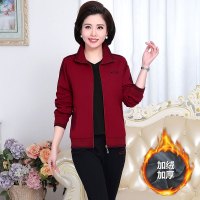 公牛欢腾妈妈装2020冬季新款加绒加厚中老年防寒保暖套装中年休闲三件套女