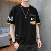 公牛欢腾2021款夏季短袖T恤男士潮牌阔版青少年学生宽松半袖体恤衫上衣服