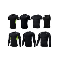 公牛欢腾2021紧身衣男健身服长短袖跑步篮球服健身房训练服运动背心T恤速干衣