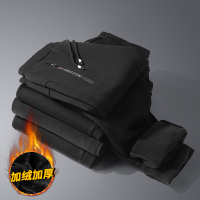 公牛欢腾2021大码加绒运动裤男秋冬季宽松直筒裤子男士休闲裤加厚男裤外穿卫裤