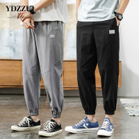 公牛欢腾2021新款ins潮流宽松休闲长裤男夏季纯棉束脚长裤薄款男士九分裤