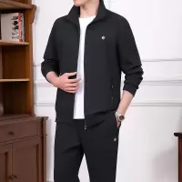 公牛欢腾2021爸爸秋装套装新款开衫两件套大码中老年男士运动服套装男春秋