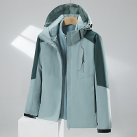 公牛欢腾2021冲锋衣女大码冬季加绒加厚三合一可拆卸防风防水保暖登山服外套男