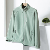 公牛欢腾2021秋冬加厚摇粒绒抓绒衣男女加绒加厚保暖珊瑚绒开衫外套中老年大码