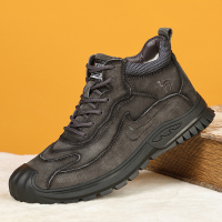 公牛欢腾2021棉鞋男士冬季真皮羊毛保暖棉皮鞋加绒加厚防滑户外皮毛一体男鞋子