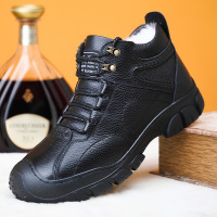 公牛欢腾2021棉鞋男士冬季真皮羊毛休闲东北保暖鞋子头层牛皮高帮加绒大棉皮鞋