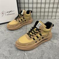 公牛欢腾2021冬季年男士新款真皮加绒保暖拼色户外运动老爹鞋韩版潮流男鞋