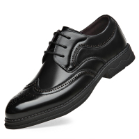公牛欢腾2021男鞋新款商务正装皮鞋男真皮英伦风牛皮婚鞋布洛克花德比鞋