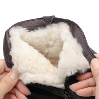 公牛欢腾2021男士棉鞋冬季加绒加厚皮毛一体保暖男鞋真皮羊毛高帮防滑棉皮鞋男