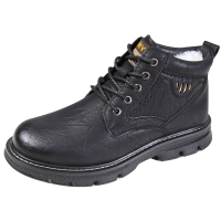 公牛欢腾2021男士棉鞋冬季新款真皮加绒加厚保暖鞋子高帮羊毛保暖鞋中年棉皮鞋