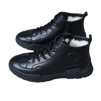 公牛欢腾2021男士棉鞋加绒保暖鞋加厚羊皮毛一体休闲高帮棉皮鞋爸爸鞋冬季男鞋