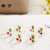 鼎亨家用珐琅彩茶杯茶壶套装水杯水壶花茶杯功夫茶杯品茗杯子整套