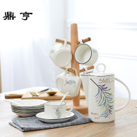 鼎亨欧式咖啡杯套装 陶瓷咖啡杯套装 大容量茶壶套装 陶瓷冷水壶