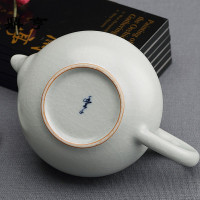 鼎亨台湾丰子汝窑陶瓷茶壶家用陶瓷壶小茶壶单壶水壶开片功夫茶具