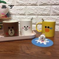 鼎亨原单出口韩国布朗熊马克杯 可妮兔陶瓷随手水杯 莎莉鸡茶杯牛