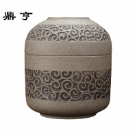 鼎亨粗陶茶杯陶瓷带盖过滤 快客杯一壶一杯1人便携内胆过滤茶杯办