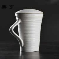 鼎亨带盖茶杯大容量定制陶土陶瓷过滤杯子办公内胆简约礼品水杯马