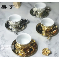 鼎亨土耳其手工浓缩咖啡杯一杯一碟配特色小勺奥斯曼帝国复古热饮