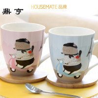 鼎亨杯子陶瓷马克杯咖啡杯牛奶杯大容量水杯可爱动物茶杯
