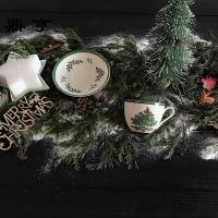 鼎亨露阿阿出口英国外贸圣诞陶瓷咖啡杯花茶杯