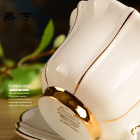 鼎亨描金骨瓷咖啡杯欧式茶具陶瓷英式下午茶杯红茶花茶杯情侣杯配