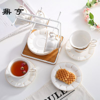 鼎亨欧式小咖啡杯下午茶茶具套装英式下午茶杯简约套具6杯6碟