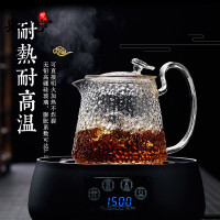 鼎亨 玻璃茶壶套装耐高温家用锤纹泡茶器茶水分离泡茶壶功夫茶具