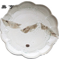 鼎亨阿黄匠景德镇创意陶瓷盘子平底餐具个性日式陶瓷托盘陶瓷家用