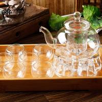 鼎亨加厚耐热玻璃茶壶单个现代简约加热茶具套装泡花果茶煮茶器家