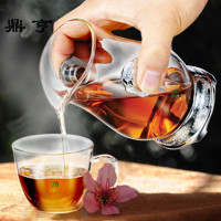 鼎亨台湾76耐热红茶泡茶器双耳冲茶器玻璃内胆过滤花茶壶功夫茶具